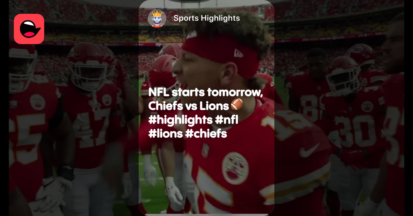 NFL starts tomorrow, Chiefs vs Lions 