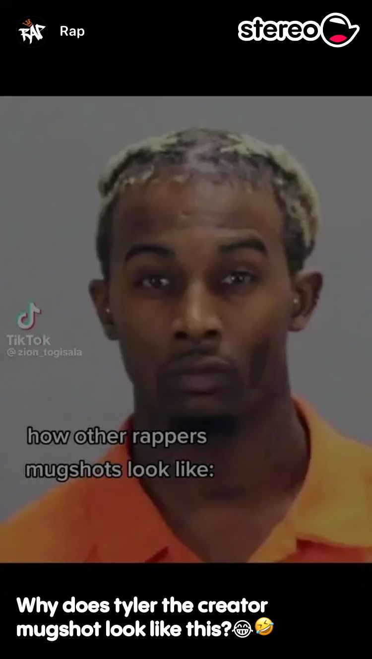 Know Your Meme on X: Tyler, The Creator's mugshot quickly became a meme  back then because, like, why he looking at us like that?    / X