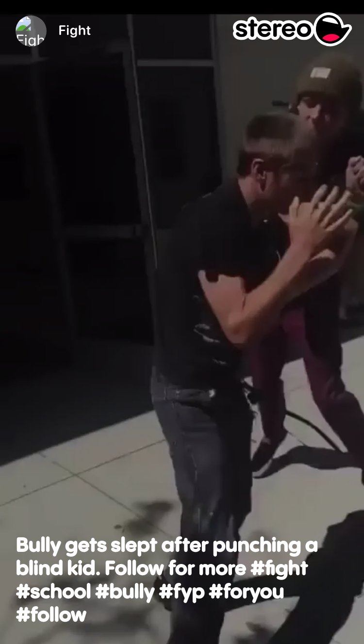 Bully gets slept after punching a blind kid. Follow for more #fight #school #bully #fyp #foryou #follow