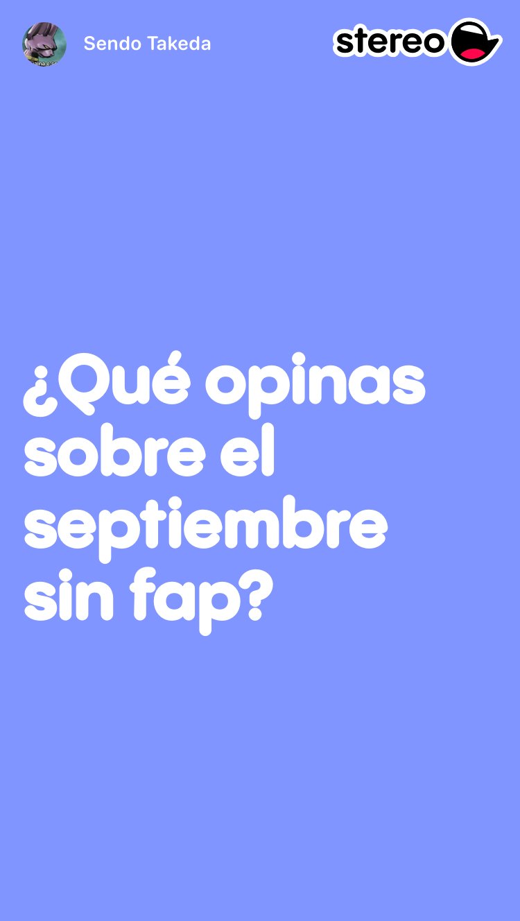 Qué opinas sobre el septiembre sin fap?